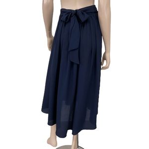 Max Studio | Flowy Navy Midi Skirt | Size: S